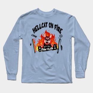 HELLCAT ON FIRE PAW CLUB Long Sleeve T-Shirt